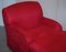 Chaise Longue en Velours Rouge 4