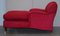 Red Velvet Scroll-Arm Chaise Longue 17