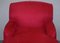 Red Velvet Scroll-Arm Chaise Longue 8