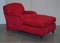 Chaise Longue en Velours Rouge 3