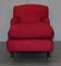 Chaise Longue en Velours Rouge 2