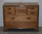 Solid Oak & Brass Military Campaign Chest of Drawers with Secretaire Desk, 1880s, Image 3