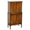 Sheraton Revival Flamed Hardwood & Satinwood Drinks Cabinet 1