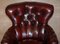 Antiker viktorianischer Chesterfield Ledersessel in Bordeaux, 1860er 3