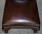 Brown Leather & Hardwood Claw & Ball Dining Chairs, Set of 6, Image 18