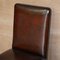 Brown Leather & Hardwood Claw & Ball Dining Chairs, Set of 6 5