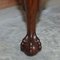 Brown Leather & Hardwood Claw & Ball Dining Chairs, Set of 6, Image 11