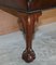 Brown Leather & Hardwood Claw & Ball Dining Chairs, Set of 6 9