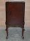 Brown Leather & Hardwood Claw & Ball Dining Chairs, Set of 6 20