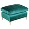 Large Emerald Green Velvet Ottoman or Bench Seat 1