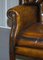 Poltrona Chesterfield vintage in pelle marrone, Immagine 14