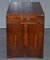 Vintage Distressed Burr Yew Wood Military Campaign Partner Desk 16