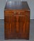 Vintage Distressed Burr Yew Wood Military Campaign Partner Desk, Image 16