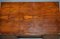 Vintage Distressed Burr Yew Wood Military Campaign Partner Desk 11