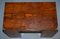 Vintage Distressed Burr Yew Wood Military Campaign Partner Desk, Image 9