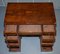 Vintage Distressed Burr Yew Wood Military Campaign Partner Desk, Image 18