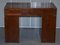 Vintage Distressed Burr Yew Wood Military Campaign Partner Desk, Image 14