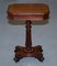 Antique William IV Flamed Hardwood Side Table with Single Drawer, 1830s, Image 2