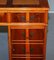 Burr Yew Wood Twin Pedestal Partner Desk with Split Panelled Leather Top 11