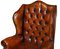 Victorian Brown Leather Chesterfield Sofa, Armchairs & Stool Suite, Set of 6 14