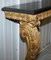 Antique French Hand Carved Giltwood & Marble Console Table, Paris, 1860s 9