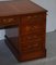 Burr Yew Wood Twin Pedestal Partner Desk with Complete Ornate Timber Top 5