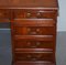 Burr Yew Wood Twin Pedestal Partner Desk with Complete Ornate Timber Top, Image 6