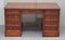 Partner-Schreibtisch aus Eibe & Wurzelholz mit Partner-Verzierung und kompletter verzierter Holzplatte 2
