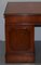 Burr Yew Wood Twin Pedestal Partner Desk with Complete Ornate Timber Top 14