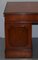 Burr Yew Wood Twin Pedestal Partner Desk with Complete Ornate Timber Top, Image 14