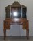 Vintage Burr Walnut Double Bank Wardrobe & Mirror, 1940s, Image 2