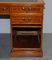 Burr Walnut Partner Desk with Computer Compartment 20