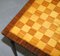Tavolo da gioco vintage in legno di noce intarsiato con scacchiera e cassetto, Immagine 5