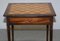 Vintage Inlaid Walnut & Hardwood Game Table with Chessboard & Drawer 9