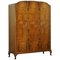 Burr Walnut Triple Bank Wardrobe with Mirror from Waring & Gillows, 1932 1