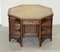 Antique English Octagonal Partner Desk with Bookcases from Harrods 2