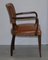 Brown Leather & Hardwood Bridge Armchair from George Smith, Image 13