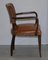 Fauteuil Bridge en Cuir Marron et Bois Dur de George Smith 13