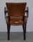 Brown Leather & Hardwood Bridge Armchair from George Smith 15