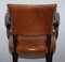 Fauteuil Bridge en Cuir Marron et Bois Dur de George Smith 16