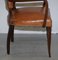 Brown Leather & Hardwood Bridge Armchair from George Smith 14