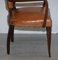 Brown Leather & Hardwood Bridge Armchair from George Smith, Image 14