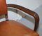 Brown Leather & Hardwood Bridge Armchair from George Smith, Image 7