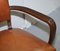 Fauteuil Bridge en Cuir Marron et Bois Dur de George Smith 7