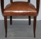 Brown Leather & Hardwood Bridge Armchair from George Smith, Image 9