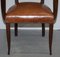 Fauteuil Bridge en Cuir Marron et Bois Dur de George Smith 9