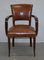 Brown Leather & Hardwood Bridge Armchair from George Smith, Image 2