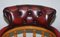 Silla de capitán Chesterfield vintage de cuero con botones, Imagen 4