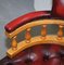 Silla de capitán Chesterfield vintage de cuero con botones, Imagen 5