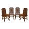 Chinese Ornately Carved Dragon Dining Occasional Chairs, 1900s, Set of 4 1